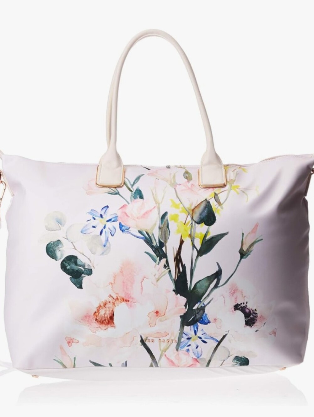 NWT Ted Baker Nude Pink Hanging Gardens Nylon Weekender Carry On Gym Tote Bag L